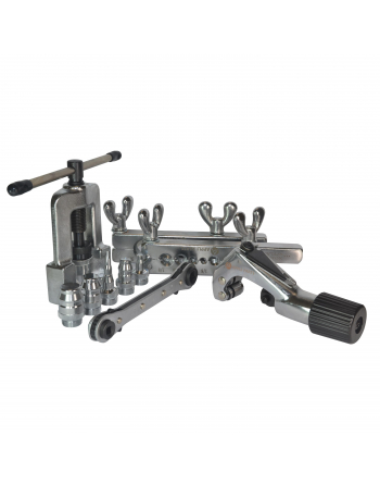 Appli Parts professional Flaring tool kit and swage tool kit for copper plastic aluminum pipe and other soft metal tube with cutter and ratchet wrench for HVAC and other applications APT-FT278