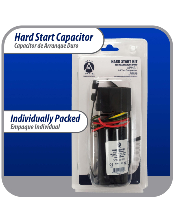 Appli Parts Hard Start kit for air conditioner includes Capacitor 88-108MFD 330V and Potential Relay for 1-3 Ton air Conditioner scroll and reciprocating compressors 208-244 Volts 1Ph APHS-1
