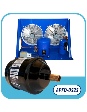 Appli Parts liquid line refrigerant ac filter dryer hvac refrigeration 052S 1/4 in ODF sweat solder connection universal unidirectional 4-1/2 in long 2 in wide APFD-052S
