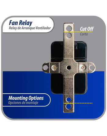 90-360 Appli Parts Heavy Duty Switching Fan Relay 24 VAC Coil SPST Normally Open AC and heating Furnace blower relay Universal fit multi position bracket APFR-360