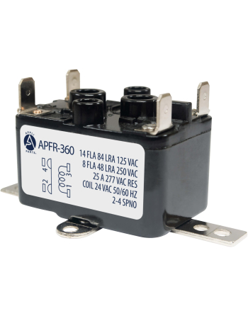 90-360 Appli Parts Heavy Duty Switching Fan Relay 24 VAC Coil SPST Normally Open AC and heating Furnace blower relay Universal fit multi position bracket APFR-360