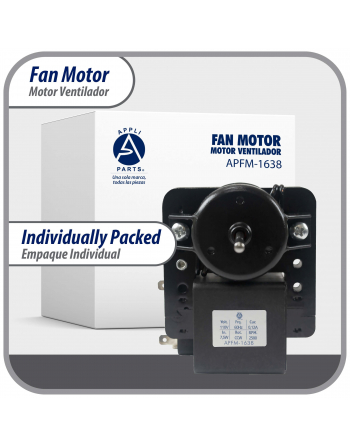 Appli Parts evaporator Fan Motor for refrigerators and freezers 110V 60Hz 0.12A 7.5W 2500rpm CCW Shaft Length 1-3/4inch  replaces 200D2940P005 200D2940P011 P009 WR01F01638 APFM-1638
