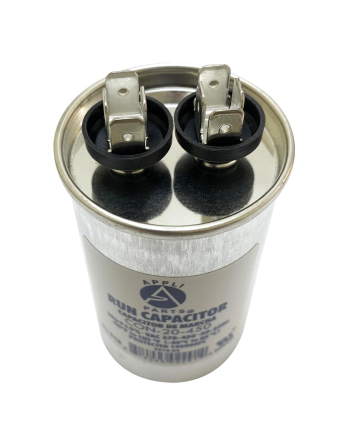 Appli Parts Run Capacitor for ac 20 Mfd uF (microfarads) 370 VAC or 450 VAC CBB65 Round Universal fit for hvac and other applications 3-3/8 in High 1-3/4 in Wide CON-20-450
