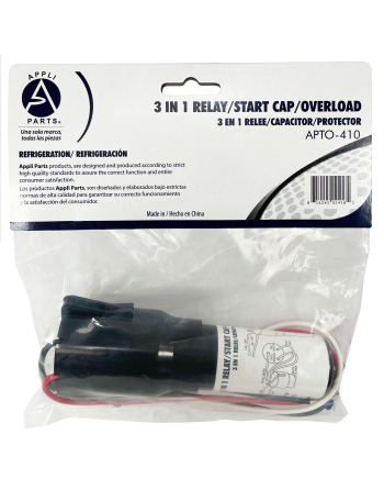 Appli Parts 3 in 1 Solid State Hard Start Relay Capacitor Overload 1/4-1/3Hp 115V UL SA44719 APTO-410

