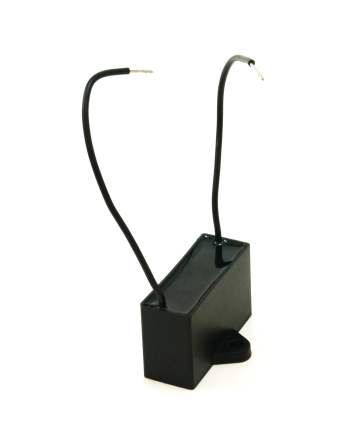 Appli Parts Fan Capacitor 10 mfd (microfarads) uf 250 VAC with 2 Wire Terminal Connections compatible with any brand with same capacitance 1-7/8in Width 1in depth 1-1/2in Height CAP-10-250-2C
