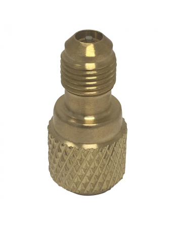 R410 Mini-Split Charging Adapter 5/16in Female X 1/4in Male With Valve Core And Depressor Appli Parts APCA-51614