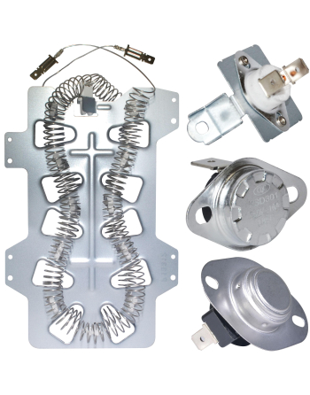 DC47-00019A Appli Parts Heating Element Kit DC47-00019AKAP 
Includes: DC47-00019A Heater, DC47-00018A Thermostat, DC96-00887A Fuse, DC47-00016A Fuse