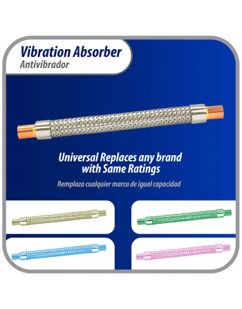 Appli Parts Vibration Absorber eliminator with 1/2 in sweat connections 9 in Long 500psi max working and 3,265psi burst pressure APVE-12
