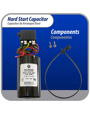 Appli Parts Hard Start kit for air conditioner includes Capacitor 270-324MFD 330V and Potential Relay for 4-5 Ton air Conditioner scroll and reciprocating compressors 208-265 Volts 1Ph APHS-3
