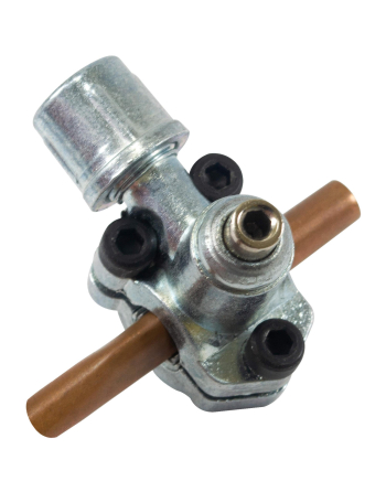 Appli Parts Bullet Piercing Valve kit with 1/4, 5/16 or 3/8 in tube size adapters and o ring seal for small refrigeration systems with 1/4in SAE Service Port APT-PV110
