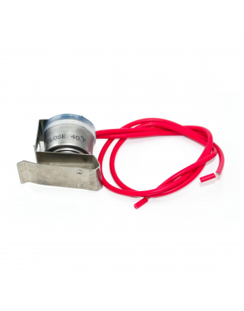 Appli Parts Bimetal Thermostat 2 Wire, Open 60 F and Close 40 F, With Clip, red and red colored wires, Model APBT-L60C, Reference BIM-60 / Thermodisc