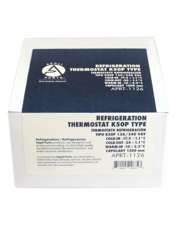 Appli Parts Temperature Control Thermostat for Freezers, Refrigerators, Coolers Display SPST Cold Cut-In 0.4F Cold Cut-Out -11.2F Warm Cut-In 15.8F Capillary Tube 47in Replaces K50P-1126 APRT-1126