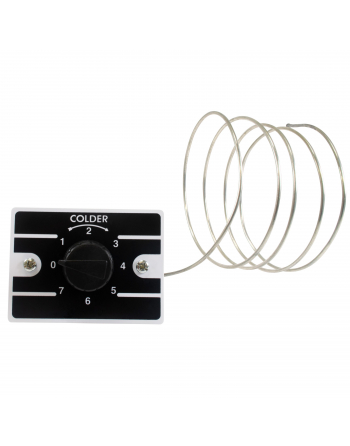 Appli Parts Temperature Control Thermostat for Freezers, Refrigerators, Coolers Display SPST Cold Cut-In 0.4F Cold Cut-Out -11.2F Warm Cut-In 15.8F Capillary Tube 47in Replaces K50P-1126 APRT-1126