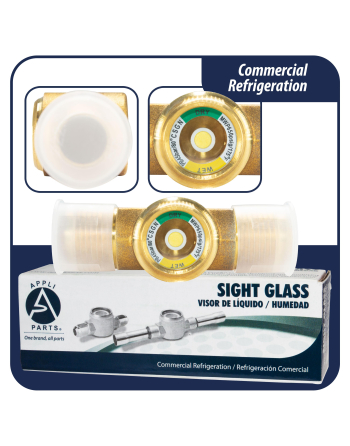 Appli Parts Sight Glass and liquid moisture indicator with 5/8 x 5/8 in Flare connections with Solid Body suitable for CFC HCFC HFC refrigerants APSG-58A