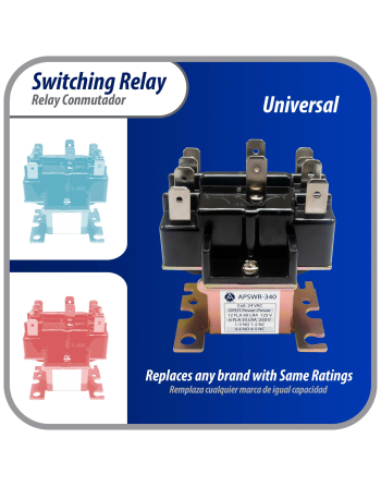 90340 Appli Parts General Purpose Switching Relay Double Pole Double Throw 24VAC Coil for HVAC applications and other general electrical installations APSR-340