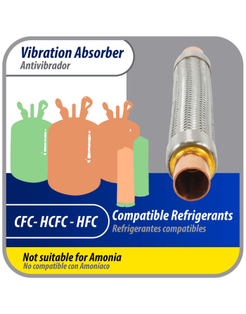 Appli Parts Vibration Absorber eliminator with 3/4 in sweat connections 10 in Long 450psi max working and 3,265psi burst pressure APVE-34