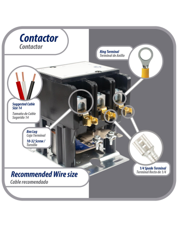 Appli Parts APAC-350240 Heavy Duty 3 Poles Contactor 50 Amp 240 Volts Coil Replacement for ac Compressor and Electrical Applications UL Certified 476929