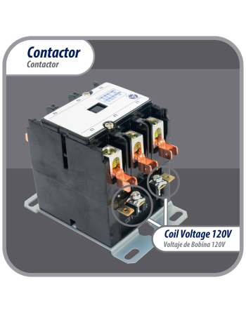 Appli Parts APAC-340120 Heavy Duty 3 Poles Contactor 40 Amp 120 Volts Coil Replacement for ac Compressor and Electrical Applications UL Certified 476929