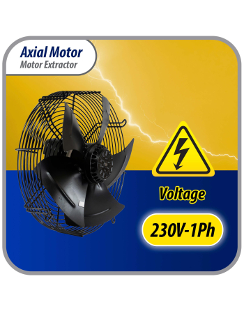 Appli Parts Axial Fan Motor Guard Mounted 24-3/4in (630mm) Fan Blade 220V/1Ph/50-60Hz 1150W 1500rpm Universal replacement for Cold Room Evaporators and Condensing Units Work Temp -22F to 140F AXF-630