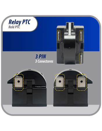 Appli Parts mini fridge relay switch 3 pin 4.7 Ohm 110V Universal PTC Start relay replacement part for multiple brands of refrigerators wine cooler APSR-4002P
