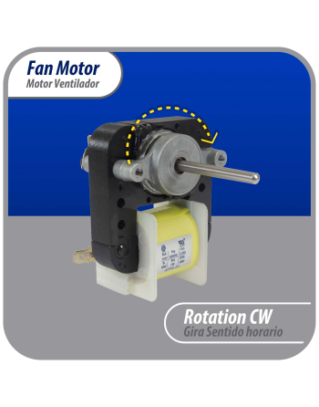 Appli Parts Evaportator Fan Motor replacement for original part numbers WR60X203, 305540, PS304745, WR60X0191, WR60X0203, WR60X191 and others 110V 50/60Hz 0.38A 18W CW 3000rpm APFM-55
