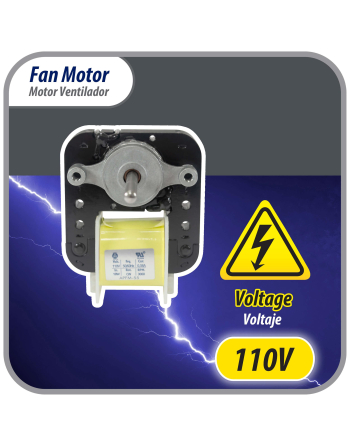 Appli Parts Evaportator Fan Motor replacement for original part numbers WR60X203, 305540, PS304745, WR60X0191, WR60X0203, WR60X191 and others 110V 50/60Hz 0.38A 18W CW 3000rpm APFM-55
