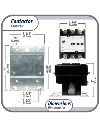 Appli Parts APAC-37524 Heavy Duty 3 Poles Contactor 75 Amp 24 Volts Coil Replacement for ac Compressor and Electrical Applications UL Certified 476929