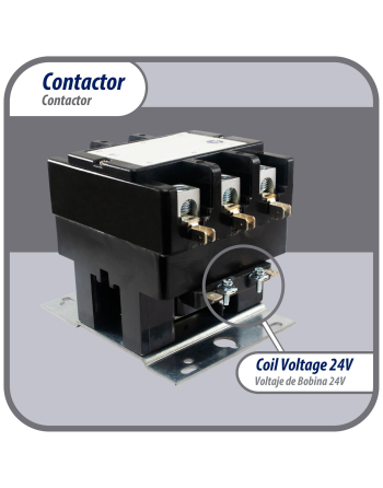 Appli Parts APAC-37524 Heavy Duty 3 Poles Contactor 75 Amp 24 Volts Coil Replacement for ac Compressor and Electrical Applications UL Certified 476929