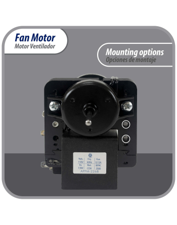 Appli Parts evaporator Fan Motor for refrigerators and freezers 110V 60Hz 0.12A 7.5W 2500rpm CCW Shaft Length 1-1/8inch  replaces 200D2940P001C 200D2940P002 P009 WR01F02268 APFM-2268