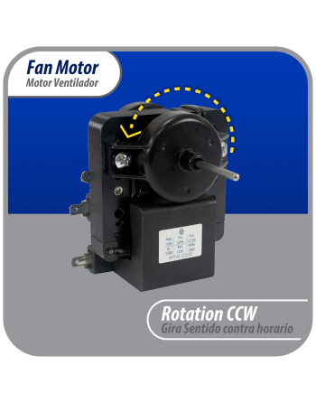 Appli Parts evaporator Fan Motor for refrigerators and freezers 110V 60Hz 0.12A 7.5W 2500rpm CCW Shaft Length 1-1/8inch  replaces 200D2940P001C 200D2940P002 P009 WR01F02268 APFM-2268