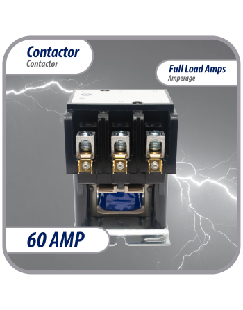 Appli Parts APAC-360240 Heavy Duty 3 Poles Contactor 60 Amp 240 Volts Coil Replacement for ac Compressor and Electrical Applications UL Certified 476929