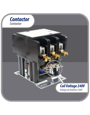 Appli Parts APAC-360240 Heavy Duty 3 Poles Contactor 60 Amp 240 Volts Coil Replacement for ac Compressor and Electrical Applications UL Certified 476929