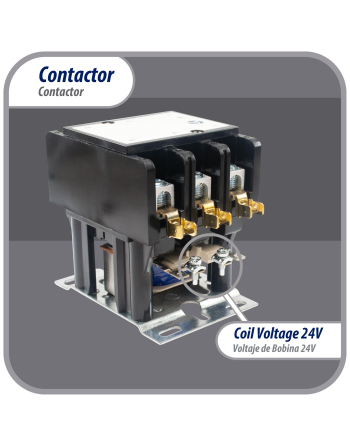 Appli Parts APAC-36024 Heavy Duty 3 Poles Contactor 60 Amp 24 Volts Coil Replacement for ac Compressor and Electrical Applications UL Certified 476929