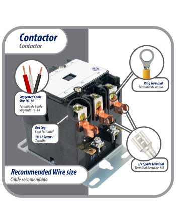 Appli Parts APAC-32024 Heavy Duty 3 Poles Contactor 20 Amp 24 Volts Coil Replacement for ac Compressor and Electrical Applications UL Certified 476929
