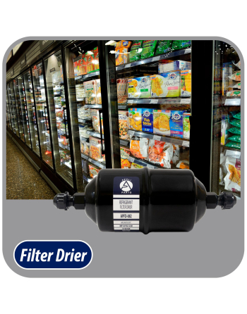 Appli Parts liquid line refrigerant ac filter dryer hvac refrigeration 082 1/4 in SAE Flare connection universal unidirectional 6 in long 2-1/4 in wide APFD-082