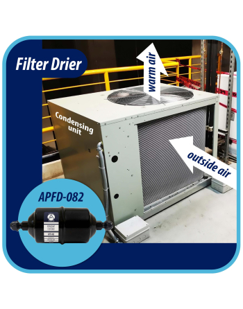 Appli Parts liquid line refrigerant ac filter dryer hvac refrigeration 082 1/4 in SAE Flare connection universal unidirectional 6 in long 2-1/4 in wide APFD-082