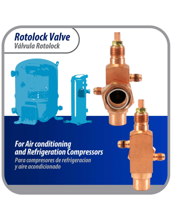 Appli Parts Rotolock Valve V05 1-1/4 in x 7/8 in ODF solder connection Universal replacement valve will work for refrigeration and air conditioning systems APRV-VA05