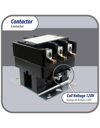 Appli Parts APAC-375120 Heavy Duty 3 Poles Contactor 75 Amp 120 Volts Coil Replacement for ac Compressor and Electrical Applications UL Certified 476929