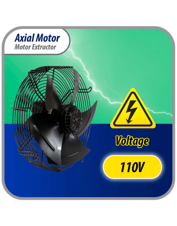 Appli Parts Axial Fan Motor Guard Mounted 9-7/8in (250mm) Fan Blade 110V/1Ph/50-60Hz 70W 1590rpm Universal replacement for Cold Room Evaporators and Condensing Units Work Temp -22F To 140F AXF-250-1

