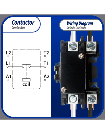 Appli Parts APAC-1S4024 Heavy Duty 1 Pole with Shunt Contactor 40 Amp 24 Volt Coil Replacement for ac Compressor and Electrical Applications UL 476929 
