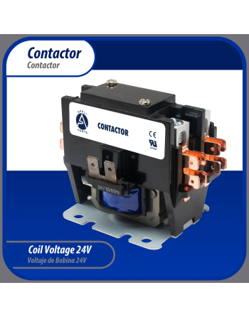 Appli Parts APAC-1S4024 Heavy Duty 1 Pole with Shunt Contactor 40 Amp 24 Volt Coil Replacement for ac Compressor and Electrical Applications UL 476929 