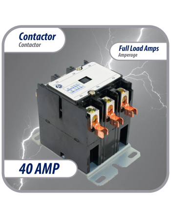 Appli Parts APAC-34024 Heavy Duty 3 Poles Contactor 40 Amp 24 Volts Coil Replacement for ac Compressor and Electrical Applications UL Certified 476929