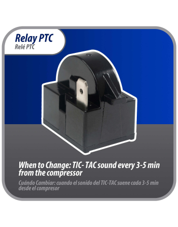 Appli Parts mini fridge relay switch 1 pin 4.7 Ohm 110V Universal PTC Start relay replacement part for multiple brands of refrigerators wine cooler APSR-4003P
