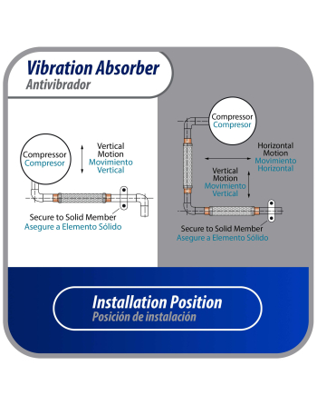 Appli Parts Vibration Absorber eliminator with 5/8 in sweat connections 9-3/4 in Long 450psi max working and 3,265psi burst pressure APVE-58