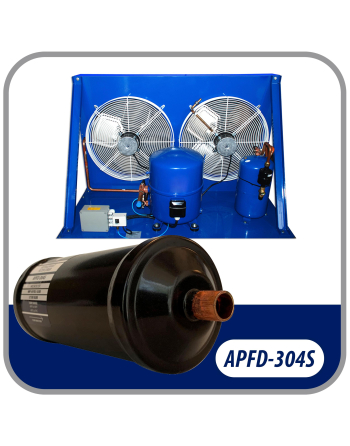 Appli Parts liquid line refrigerant ac filter dryer hvac refrigeration 304S 1/2 in ODF Sweat connection universal unidirectional 10-1/2 in long 3-1/4 in wide APFD-304S

