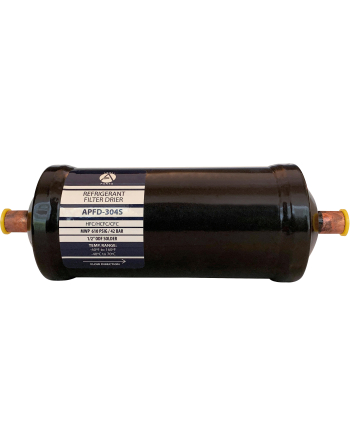 Appli Parts liquid line refrigerant ac filter dryer hvac refrigeration 304S 1/2 in ODF Sweat connection universal unidirectional 10-1/2 in long 3-1/4 in wide APFD-304S

