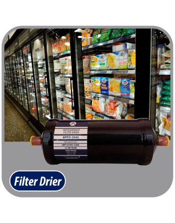 Appli Parts liquid line refrigerant ac filter dryer hvac refrigeration 304S 1/2 in ODF Sweat connection universal unidirectional 10-1/2 in long 3-1/4 in wide APFD-304S

