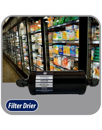 Appli Parts liquid line refrigerant ac filter dryer hvac refrigeration 305 5/8 in SAE Flare connection universal unidirectional 10-1/2 in long 3-1/4 in wide APFD-305

