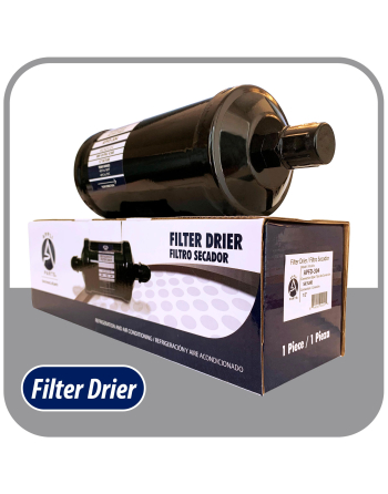 Appli Parts liquid line refrigerant ac filter dryer hvac refrigeration 304 1/2 in SAE Flare connection universal unidirectional 10-1/2 in long 3-1/4 in wide APFD-304
