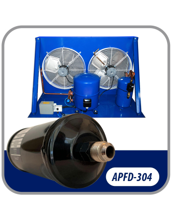 Appli Parts liquid line refrigerant ac filter dryer hvac refrigeration 304 1/2 in SAE Flare connection universal unidirectional 10-1/2 in long 3-1/4 in wide APFD-304
